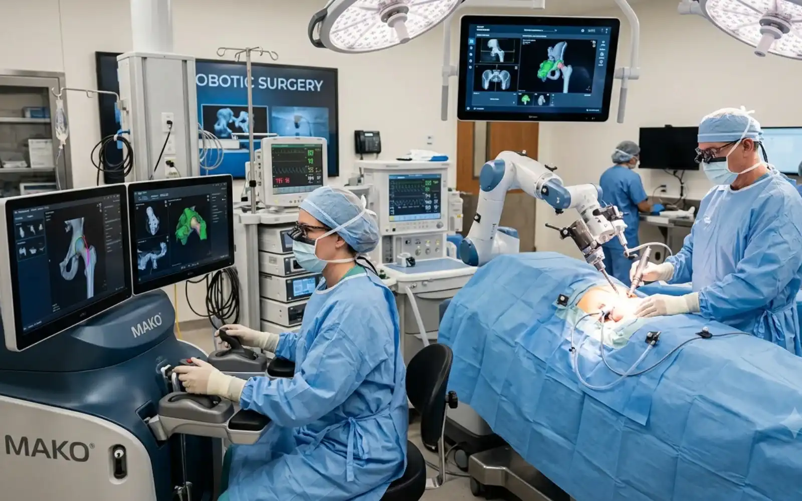 Robotic assisted hip replacement