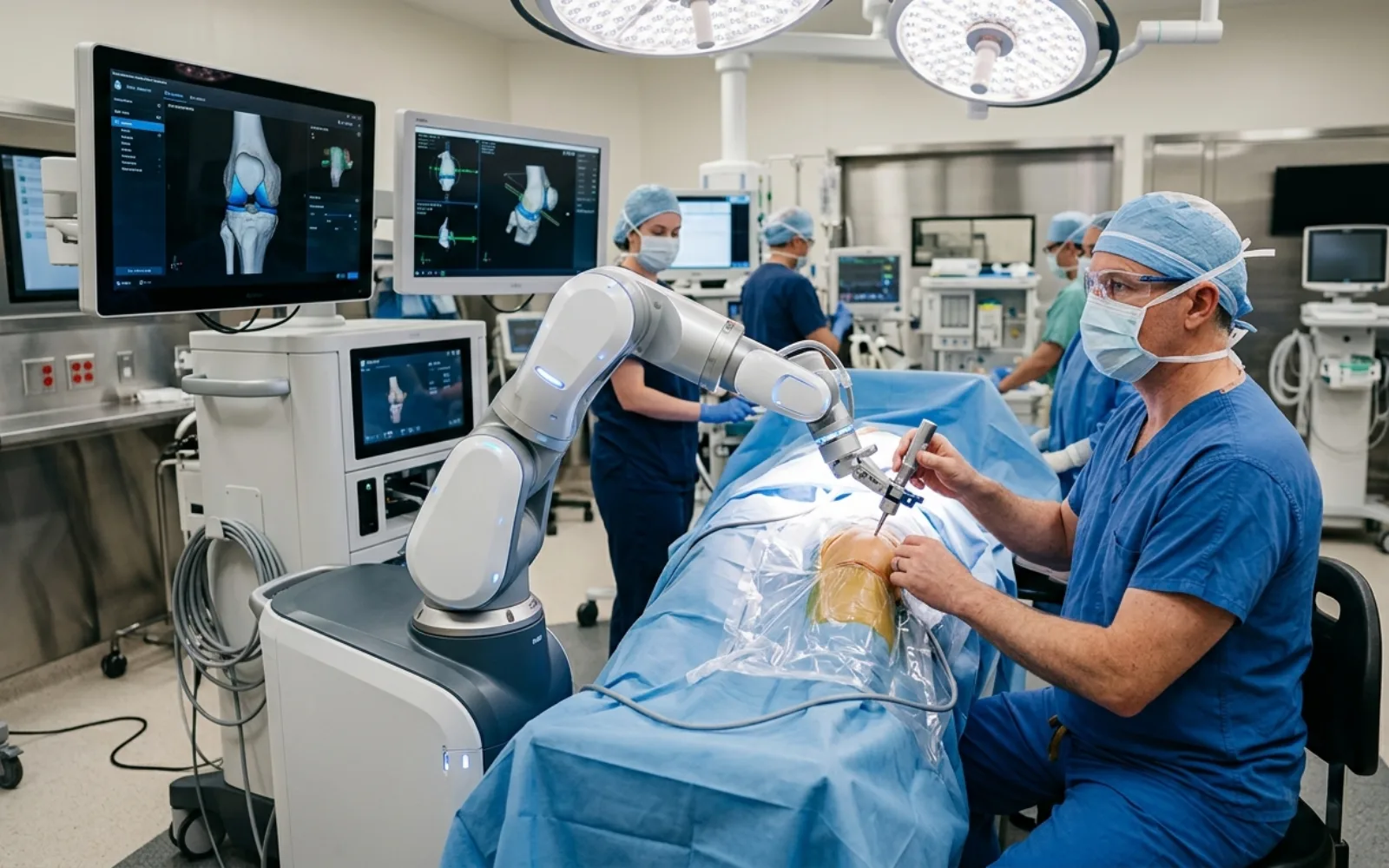 Robotic-assisted knee replacement surgery